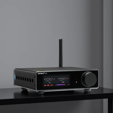 AIYIMA A80 TPA3255 DAC Bluetooth PFFB Stereo Power Amplifier 300Wx2 Class D 2.0 HiRes Digital Amp with RCA TRS OPT COA USB Input