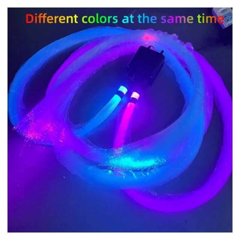 DC12V 20W RGBW Twinkle LED Fiber Optic Starlight Headliner 1060Pcs 13Ft Mixed Fibers Music APP Remote Control Ceiling Light
