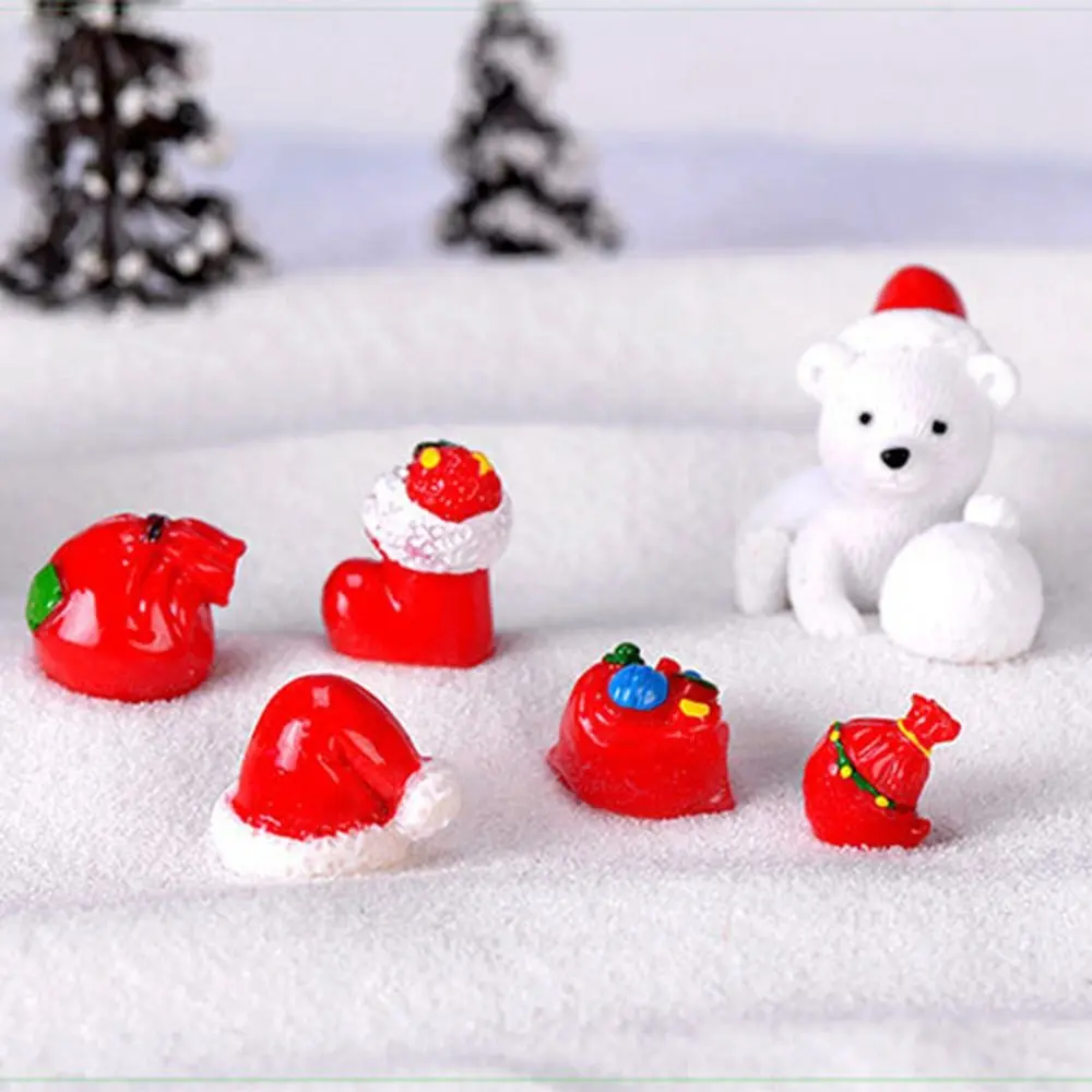 

Kawaii Resin Miniature Landscape Model Cute Xmas Gift Bag Ornament Santa Claus Figurine Christmas Decoration