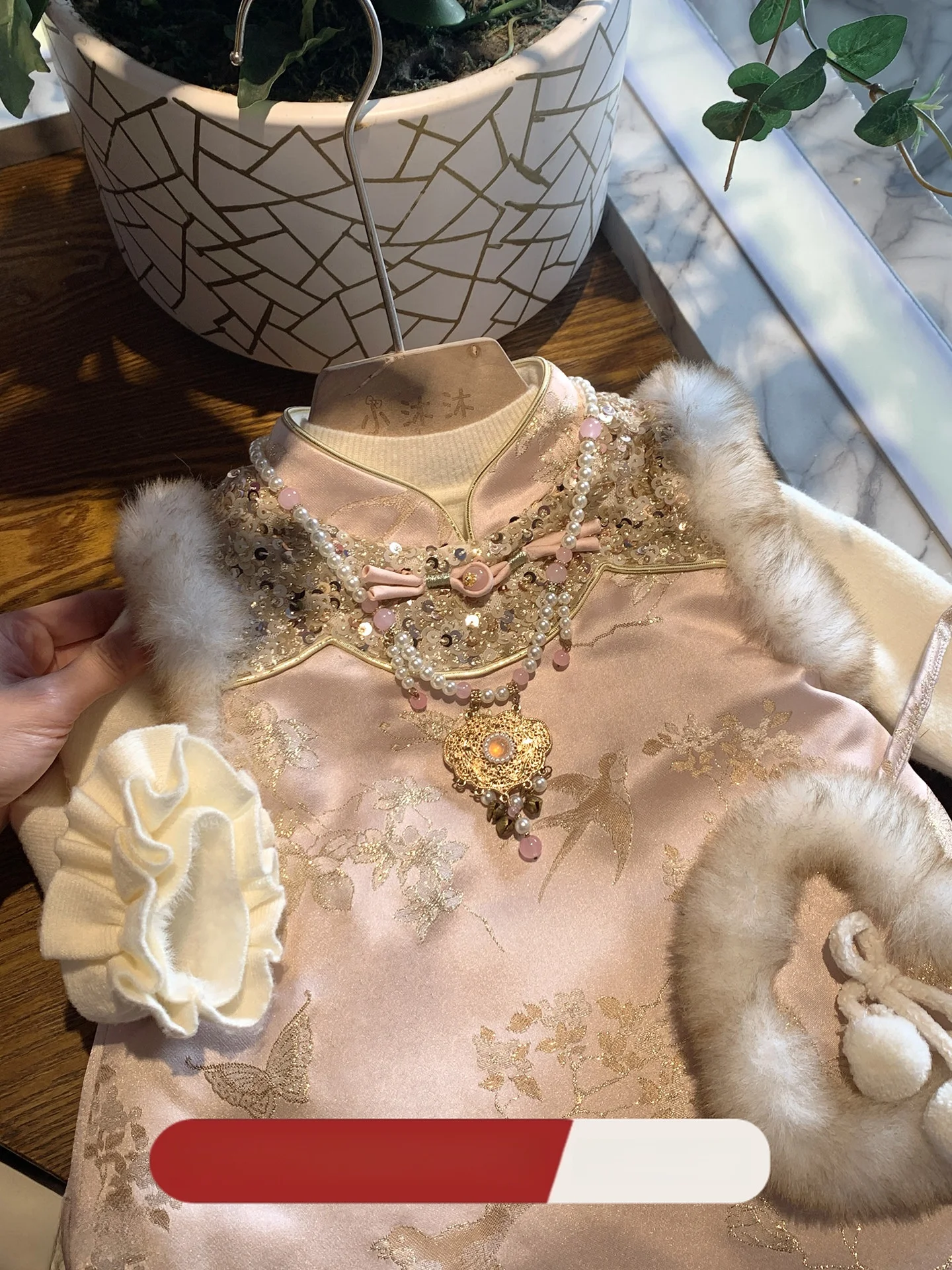 

Chinese Sle Princ Dr Vest Dr Year Old Baby Girl New Year Clothes Soft Polyester Fabric Flower Embroidery ort Skirt