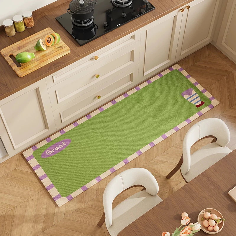 Rug for Kitchen Long Stain-resistant Wear-resistant Floor Mat Modern Dopamine-style Carpet Home Decor Rugs Alfombras De Cocina