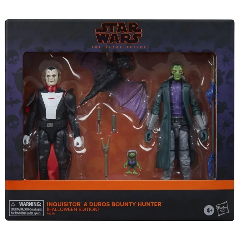 Hasbro Star Wars Action Figures, Série Negra, Inquisidor e Duros Bounty Hunter, Edição de Halloween, Novo, Pacote com 2