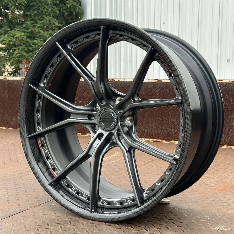 -For Carbon Fiber 5x120 5x112 Racing Car Wheels 19-22 Inch Two-Piece Forged Alloy 35mm ET New for &