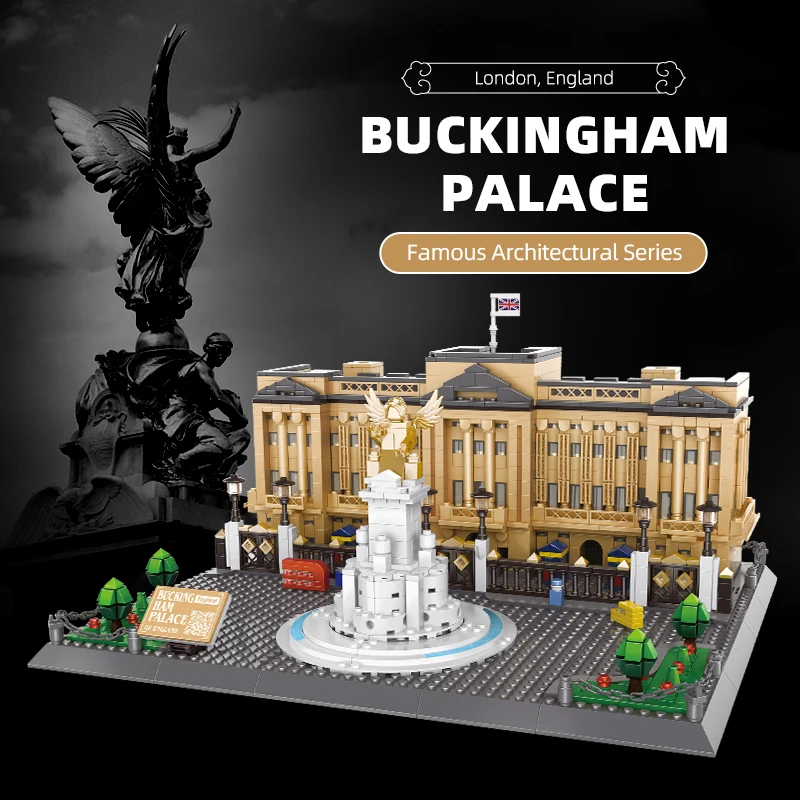 New Blocks World Famous Architecture United Kingdom London Building Block Buckingham Palace Model Brick Educational Toy Assemble