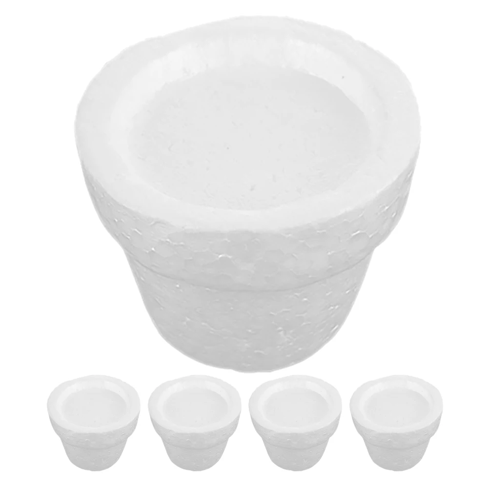 

5 Pcs Flower Pot Plug Decorative Floral Arrangement White Embryo Diy Foam Decorations Crafts Supplies Crafting