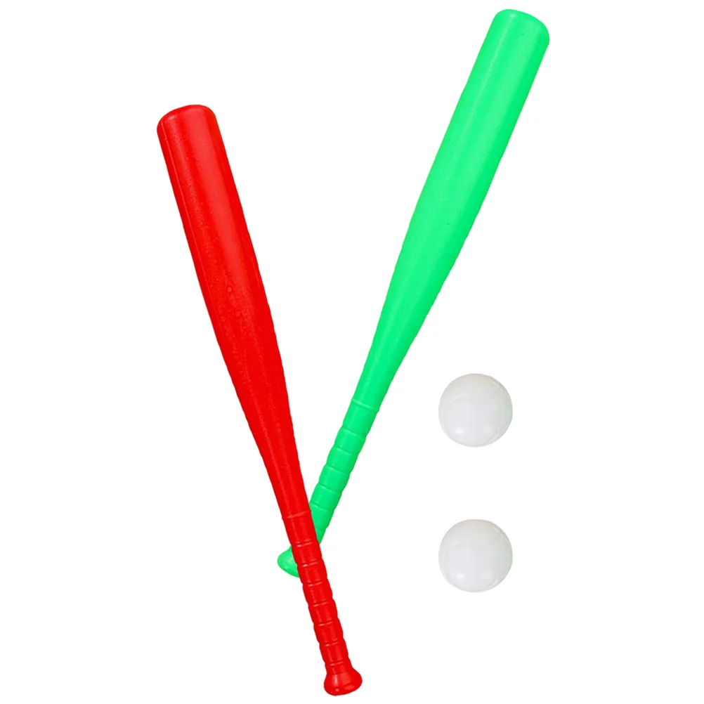 2 Sets Outdoor Training Baseball Bat Props Toys Toddler Yard Children for Toddlers Pvc Kids