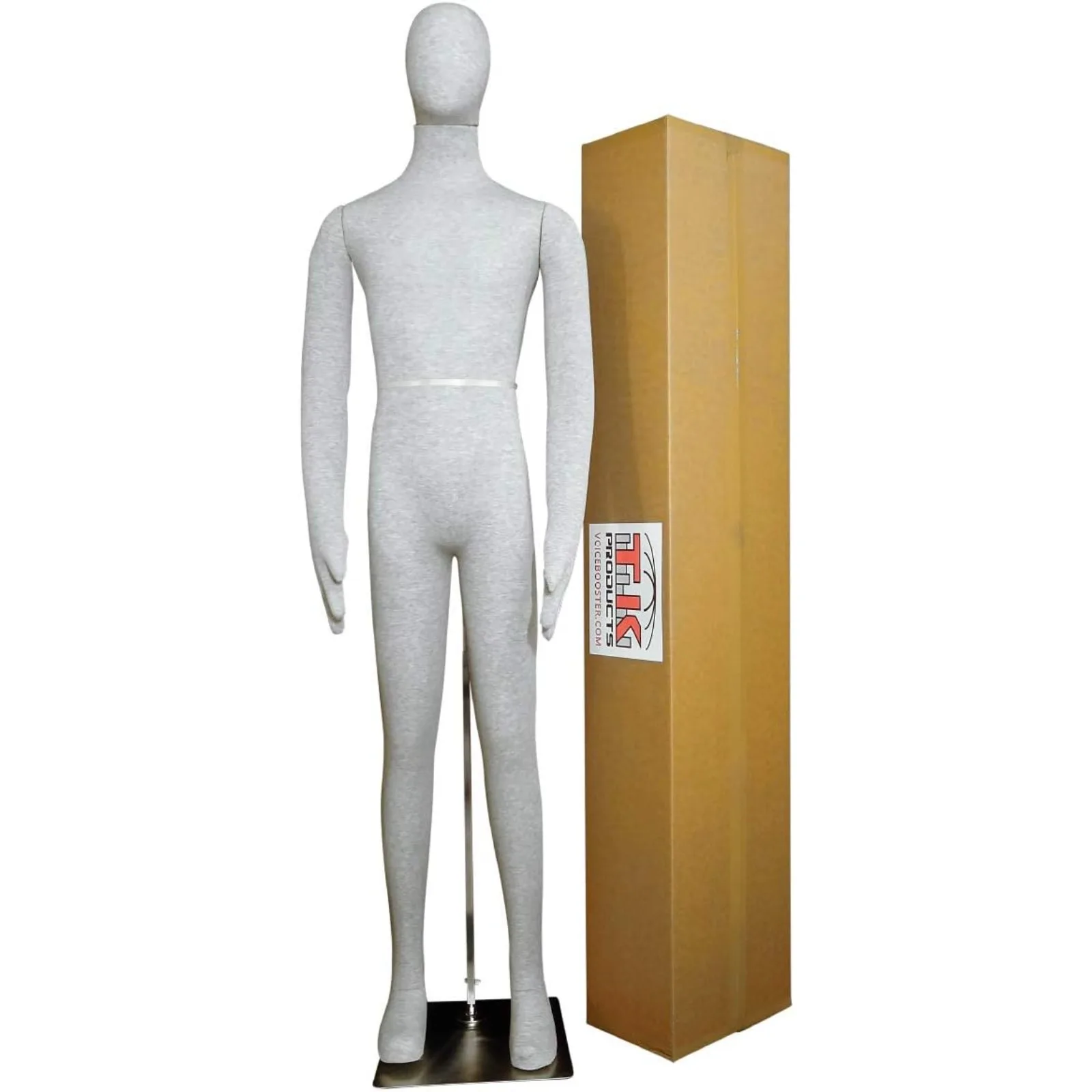 US Male Mannequin, Flexible Posable Bendable Full-Size Soft -Grey, by Products, Great for Costumes