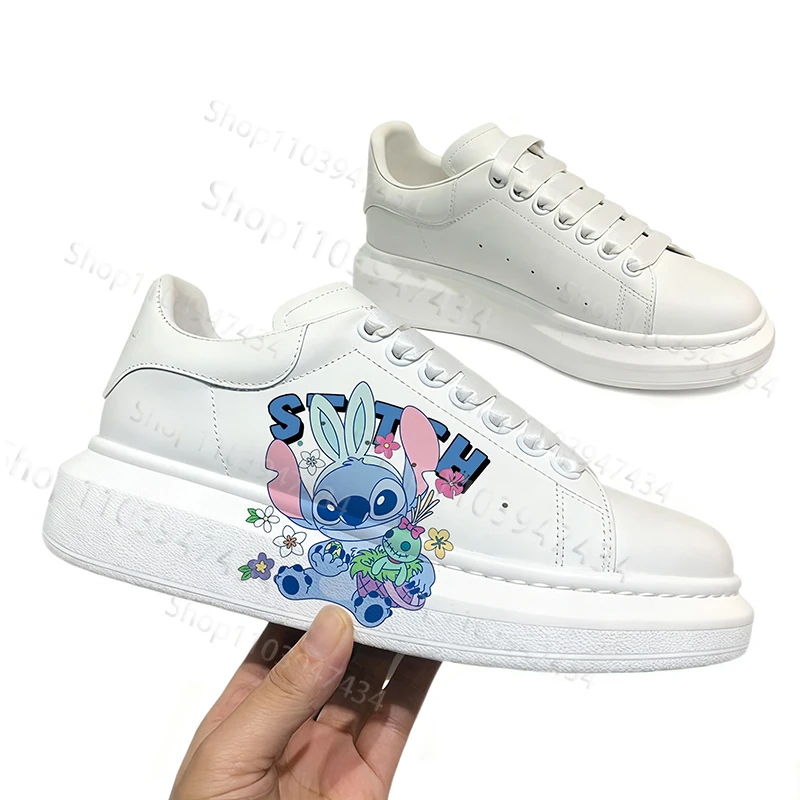 Stitch Simple Printing Youth Adult Couple Leisure Shoes Man Woman Parity Breathable Cartoon Graffiti Soft Sports Shoes 2026 - Image 2