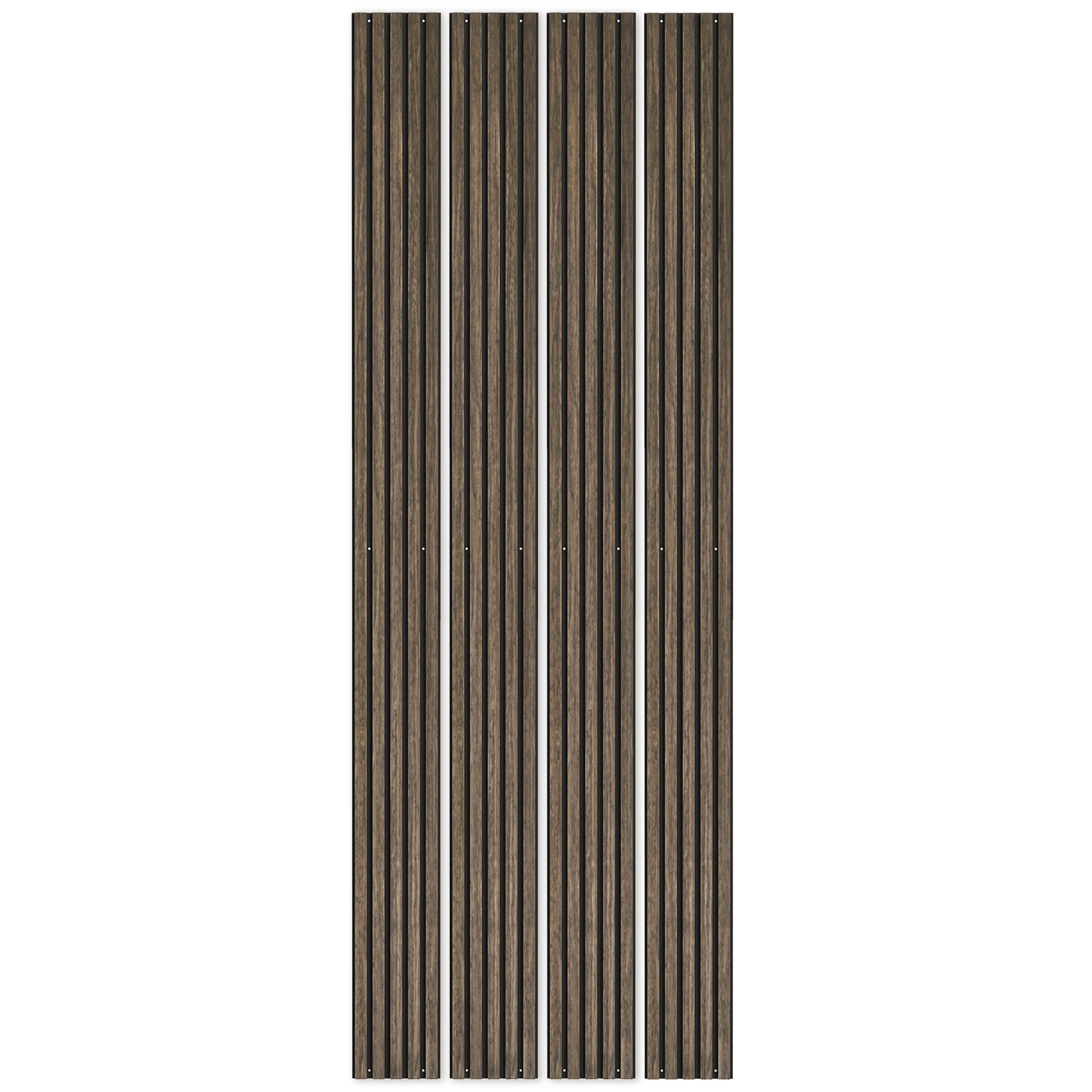 4 Pack 3D Acoustic Panels, 95" x 8" Soundproof Wood Panels for Wall, Wood Slat Wall Paneling for Interior Ceiling, Office, Home Theater, Studio, Walnut