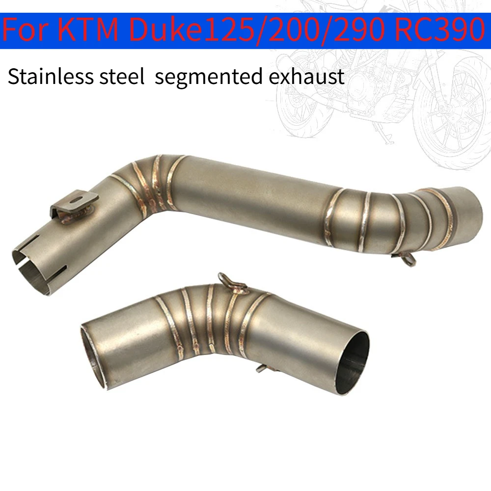 

Universal 51mm Stainless Steel Escape Moto Split Modified Exhaust Pipe for KTM Duke125/200/290 RC390 Dectat