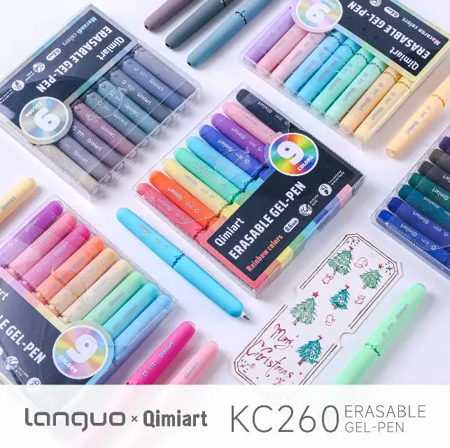 

LANGUO 45/9 Colors Erasable Gel Pen 0.6mm Multi Series Easy Erase Twist Advance Smooth Writing Office School Supplies Stationery