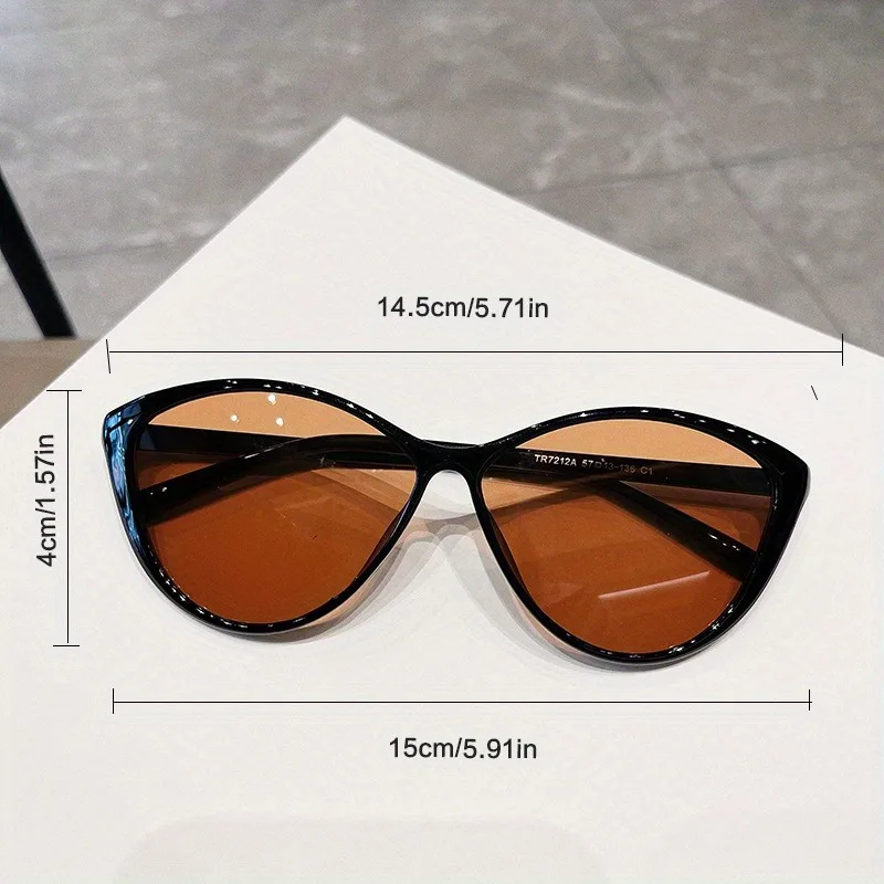 1/2 Stück koreanische Cat-Eye-Sonnenbrille, leicht, UV-Schutz, Retro-Trendy, für modische Damen – Detail 6