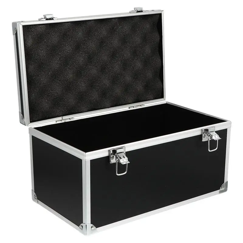 1 Toolbox Instrument Container Aluminum Alloy Tool Box Waterproof Carrying Case Metal Suitcase Multifunction Hard Storage Case