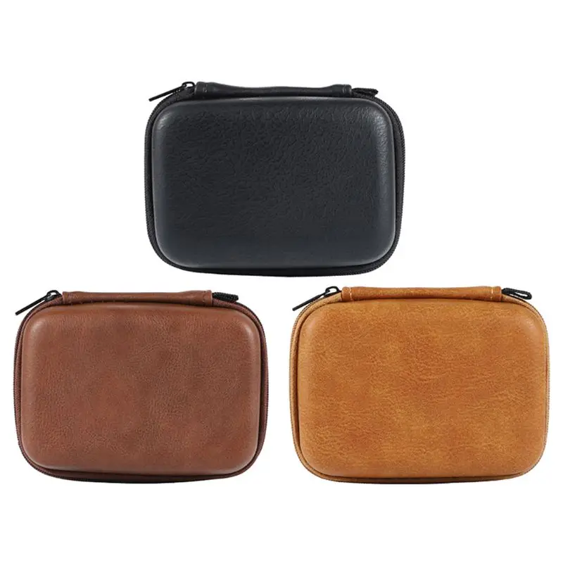 Leather Headphone Protective Cover Dust-proof  for shell Earphones Storage Cases Earphone Zipper Bags Spare Parts