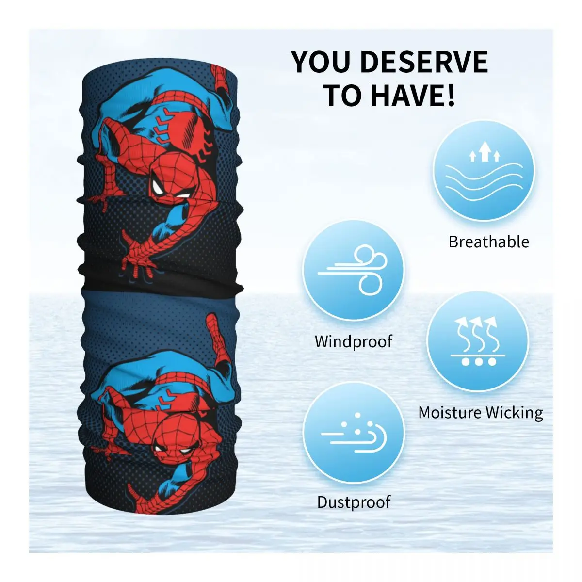 Custom Retro Spider Man Muur Kruipen Winter Hoofdband Halswarmer Mannen Vrouwen Wandelen Jacht Tube Sjaal Gezicht Bandana Gaiter