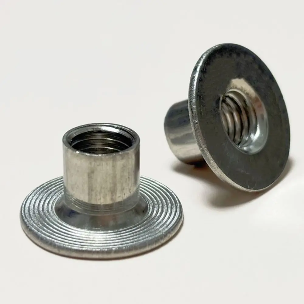 30Pcs M6 M8 Tee Nut Carbon Steel Through Hole Flange Insert Nut Female Thread 6-20mm Height T-Shaped Weld Nut