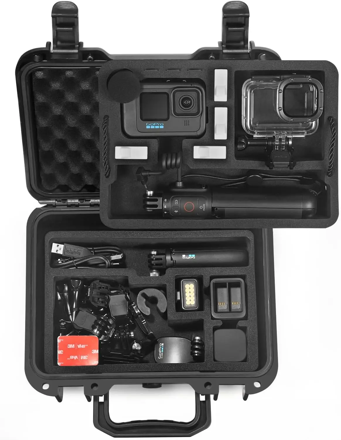 

Waterproof Hard Case Compatible with Action Camera and Other Accessories(Case Only)