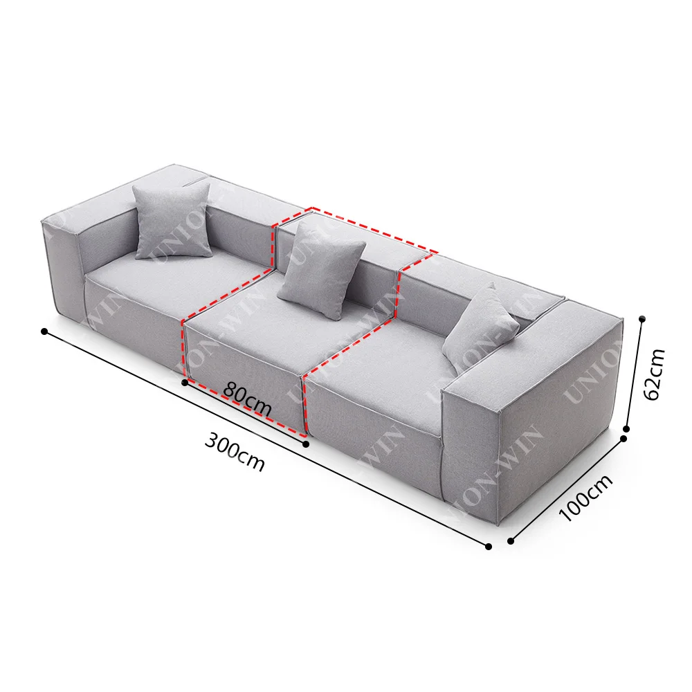 Unisofa Modular Convertible Compressed Sofa Bed With Storage Pocket Corduroy Folding Couch Fixed Frame Pillow for Living Room