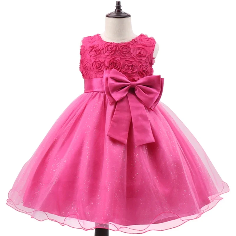 Girl Flower Princess Dress Kids Summer Gown Dresses For 1-12 Year Girls Wedding Birthday Party Clothing Children Prom Costume