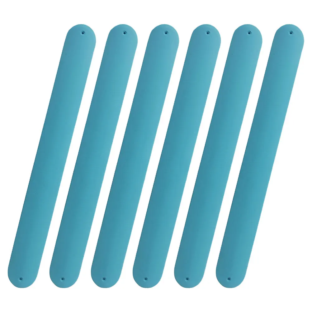 6pcs 어린이 실리콘 슬랩 팔찌 Diy 페인팅 공예 용품 스냅 팔찌 어린이 성인을위한 피부 친화적 인