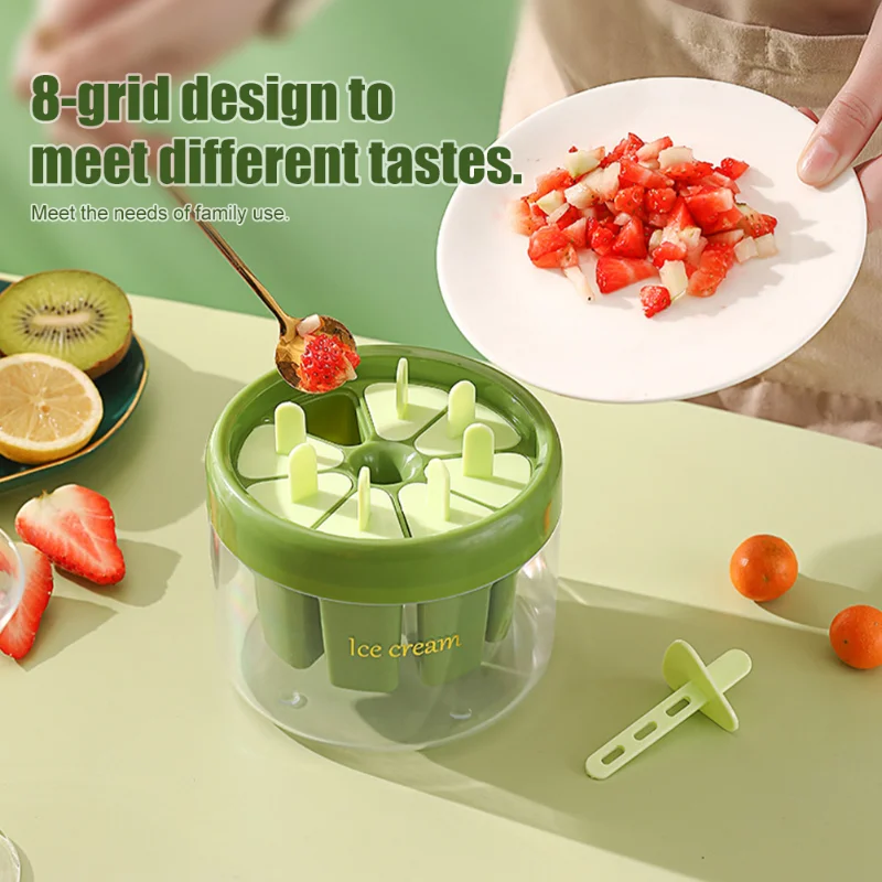 

Summer Must-have Ice Cream Mold Handmade Popsicle Mold Reusable Refrigerator Props with Easy Operation Kitchen Accessories