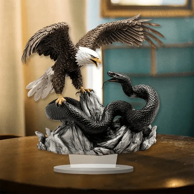1 Stück Adler-Statue als Desktop-Dekoration, ideale Bürodekoration, Wohnzimmerdekoration, perfektes Weihnachtsgeschenk für Familie und Freunde – Detail 6