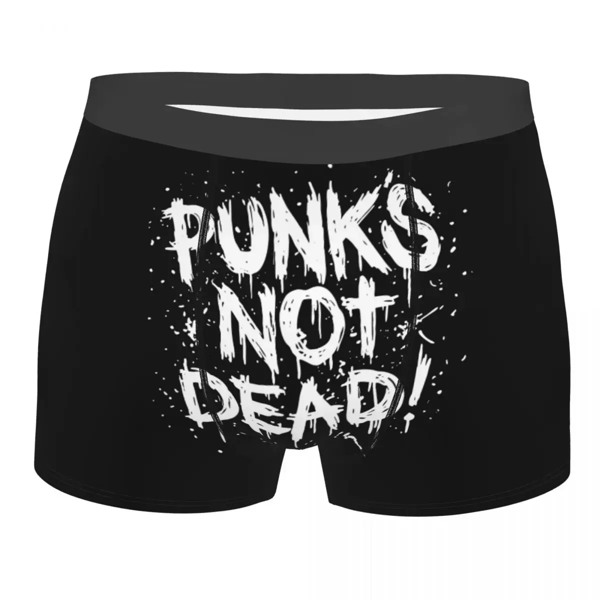 Punks Not Dead Men's Underwear Rock Boxer Shorts Panties Funny Breathable Underpants for Homme S-XXL