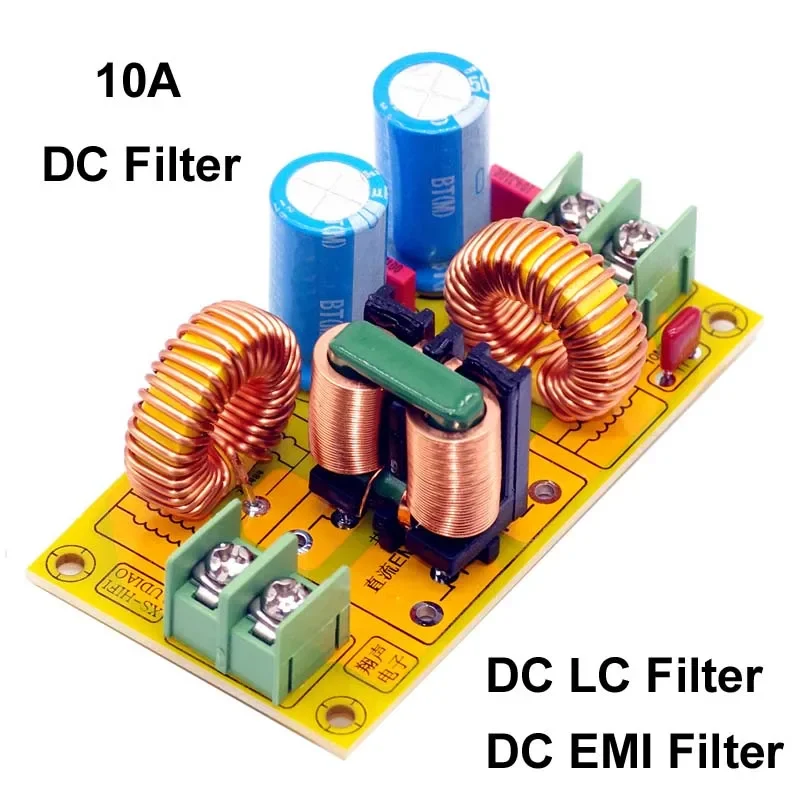 DLHiFi 2A 4A 10A 20A DC LC Filter filtro EMI EMC FCC filtro di potenza ad alta frequenza per amplificatore di potenza HiFi per auto 12V 24V