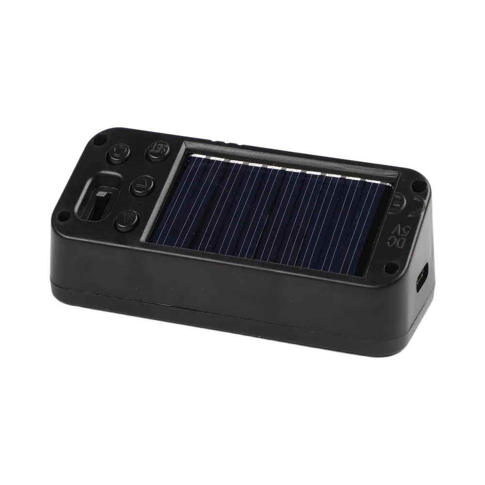 Digital Clock for Car Dashboard with Solar Energy Operation and Auto Backlight Shows Time Date Temperature Accurately