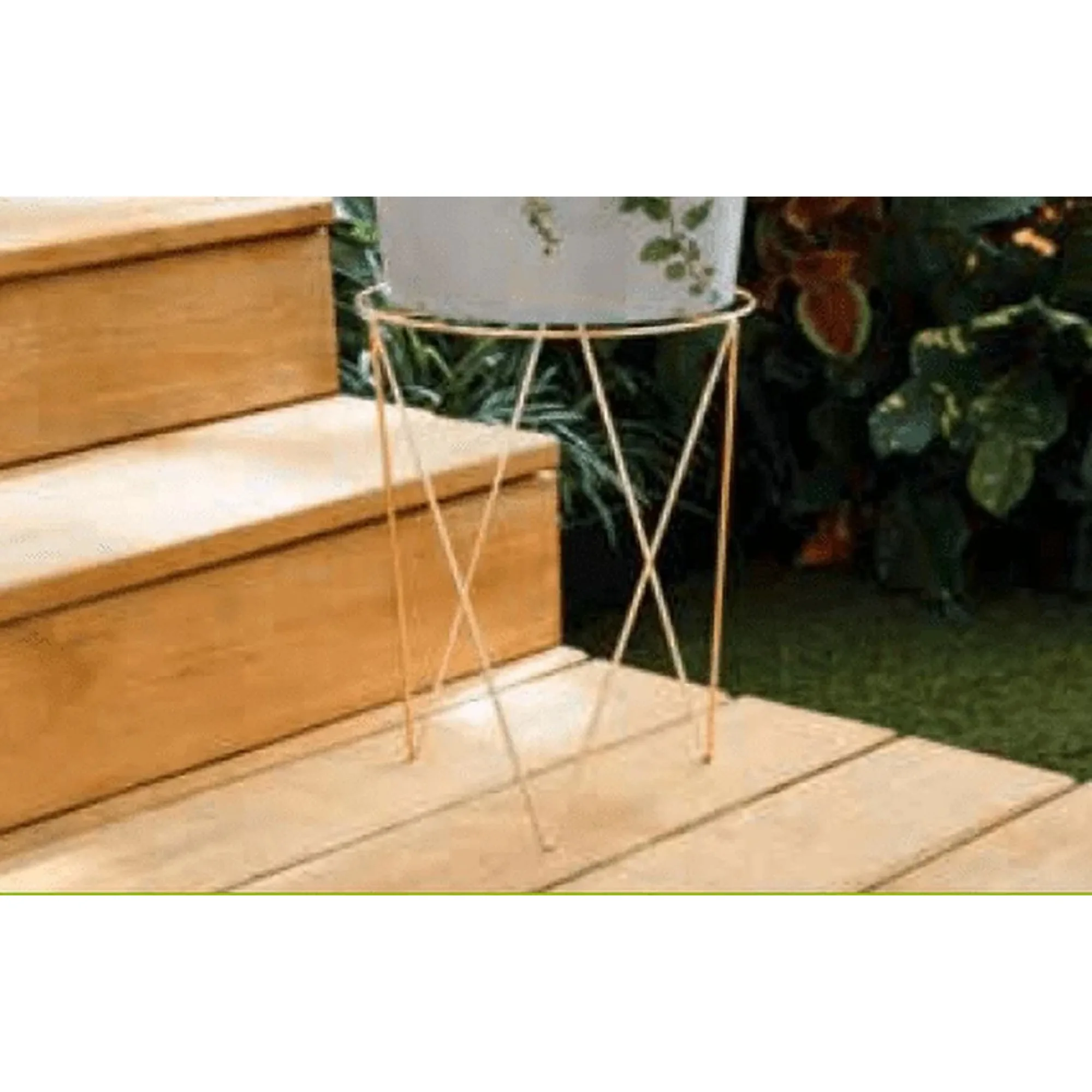 حامل نباتات معدني ذهبي عالي 13 بوصة من مينستايز #5