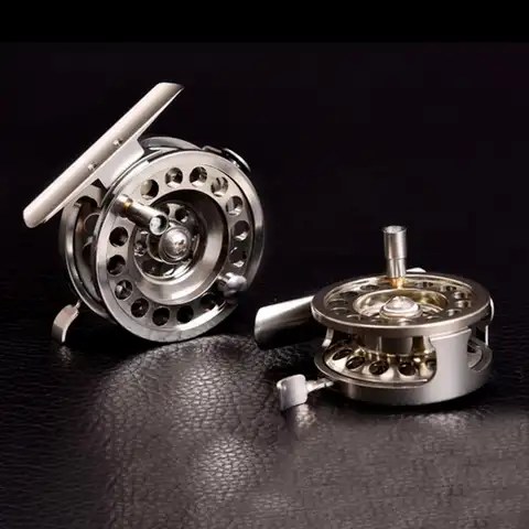 D50/D60 Vollaluminium Eis Angelrolle Rechtshänder V-form Eis Angeln Rad Fly Winter Angelrollen Übersetzungsverhältnis 1:1