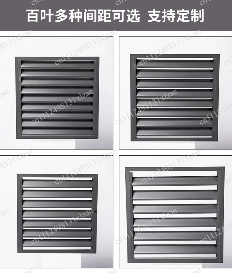 Corrosion-Resistant Aluminum Louvered Cover for Outdoor Air Conditioner, Manual/Electric Operated Rain & Dust Proof Shield