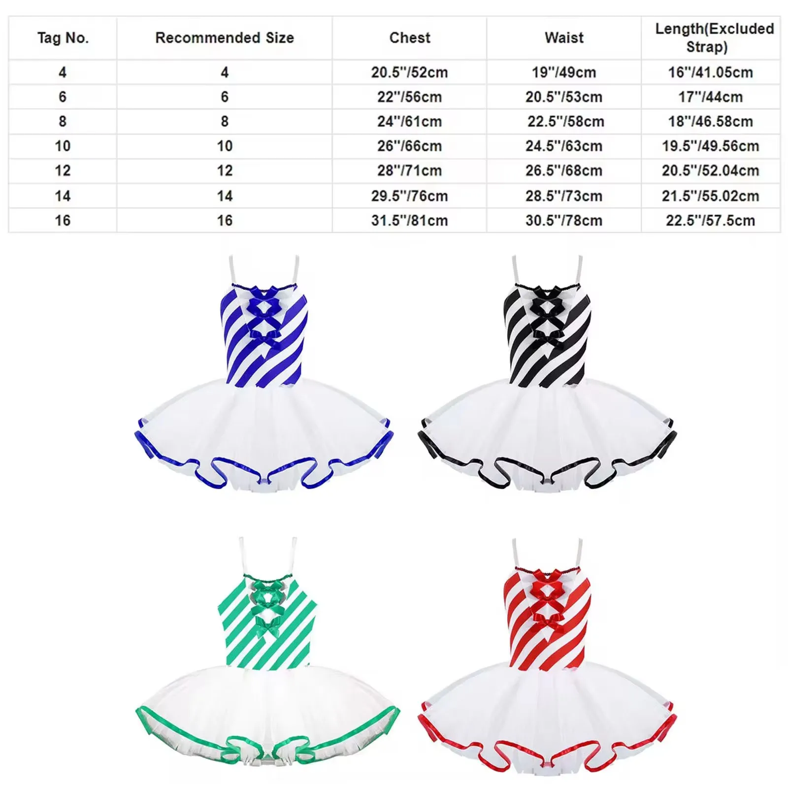 Kids Girl Sequins Striped Christmas Dance Costume Candy Cane Santa Claus Leotard Dress Ballet Tutu Figure Ice Skating Dancewear