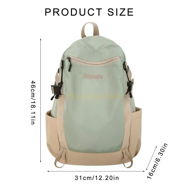 X90d Reiserucksack für Teenager Kontrastfarbe Rucksack Korean Styles Rucksack Schule Rucksack großer Kapazitätsrucksack