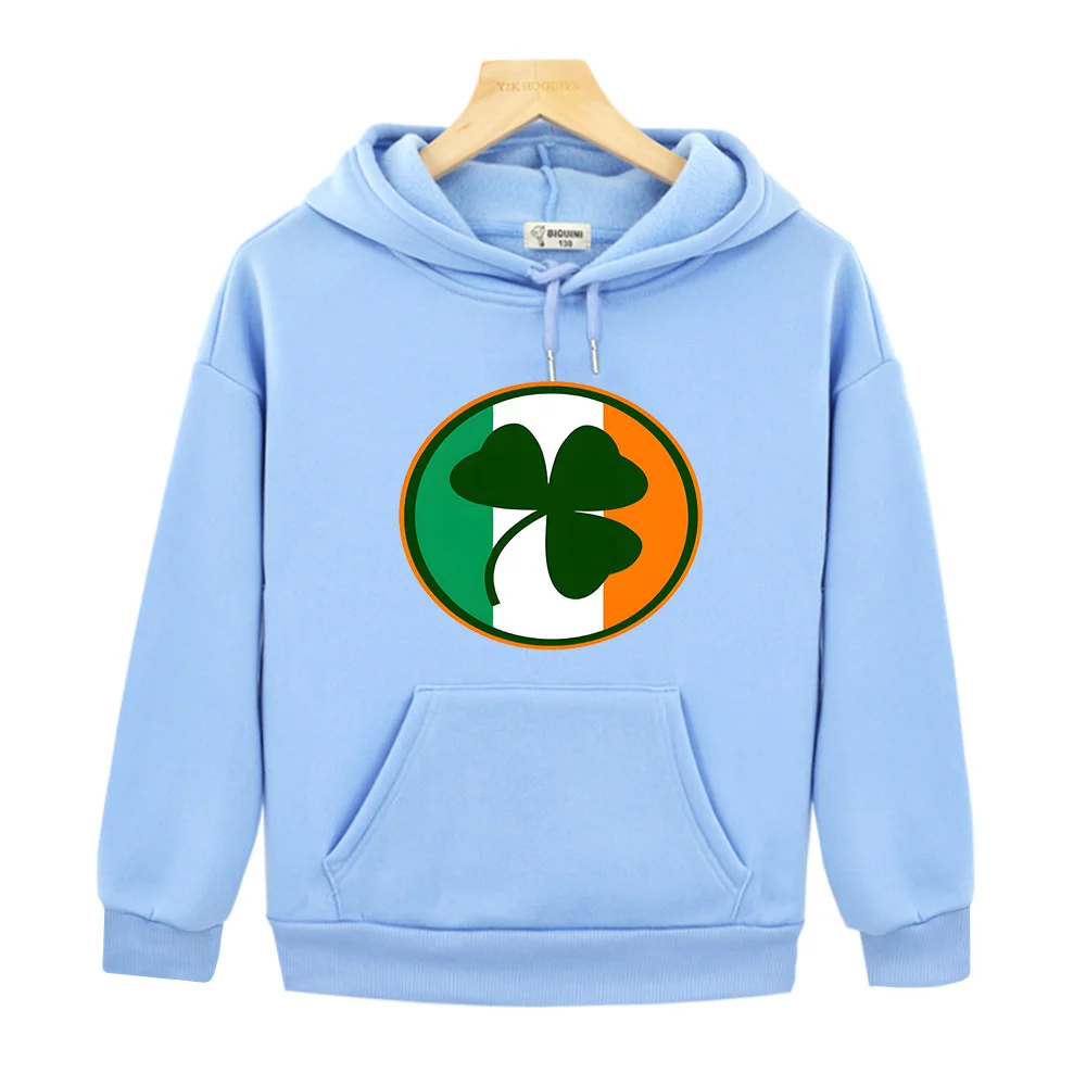 Clover Print Kids Sweatshirts Beautiful Fashion Popular Boys Girls Outdoor Casual Clothes Urban Streetwear O-Neck Long Sleeve