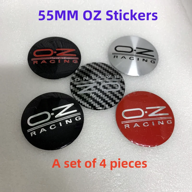 

4pcs 55mm OZ Racing Stickers Car Wheel Center Hub Caps O.Z Logo Badge Emblem Sticker Cap Cover Wheel Rim Styling Accessories