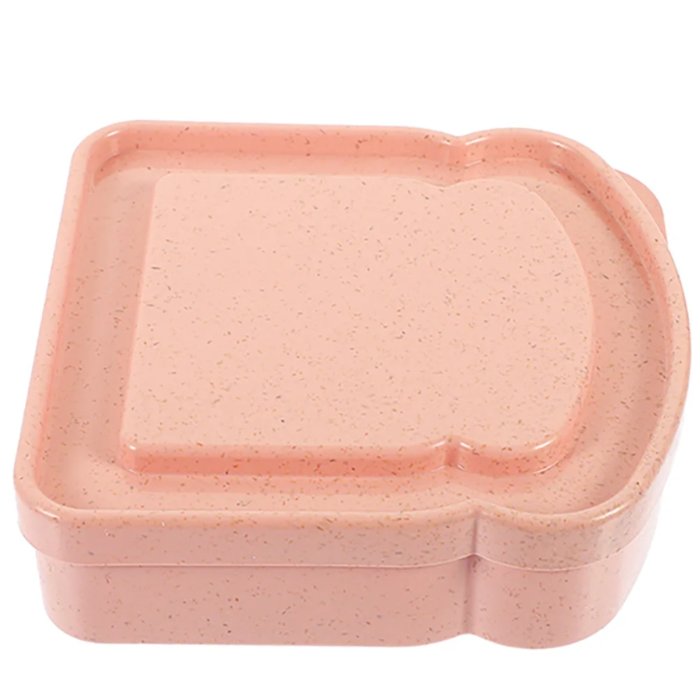 Caja portátil S con contenedores para tostadas, almacenamiento hermético de plástico rosa para almuerzo, cena, Picnic, frutas, aperitivos, contenedor sellado