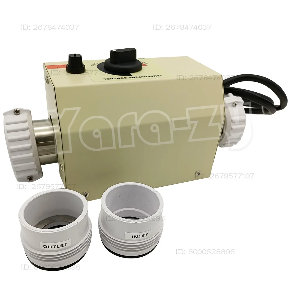 3KW Electric Water Heater Adjustable Thermostat for Swimming Pool SPA Hot
