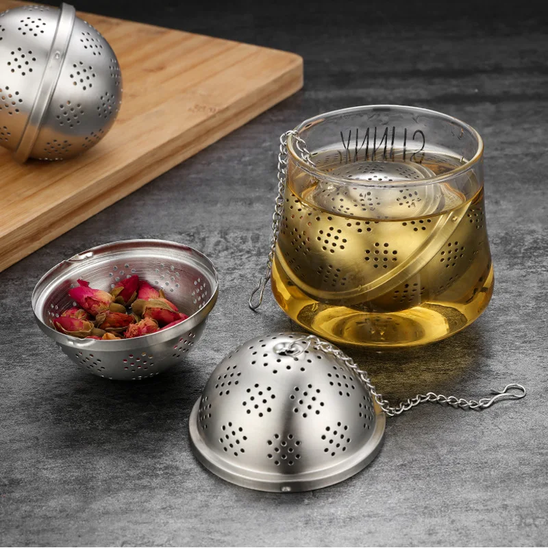 Stainless Steel Tea Leaf Infuser Strainer Spice Mesh Sieve for Brewing Teapot Tea Filter Seasoning Ball Kitchen Accessories