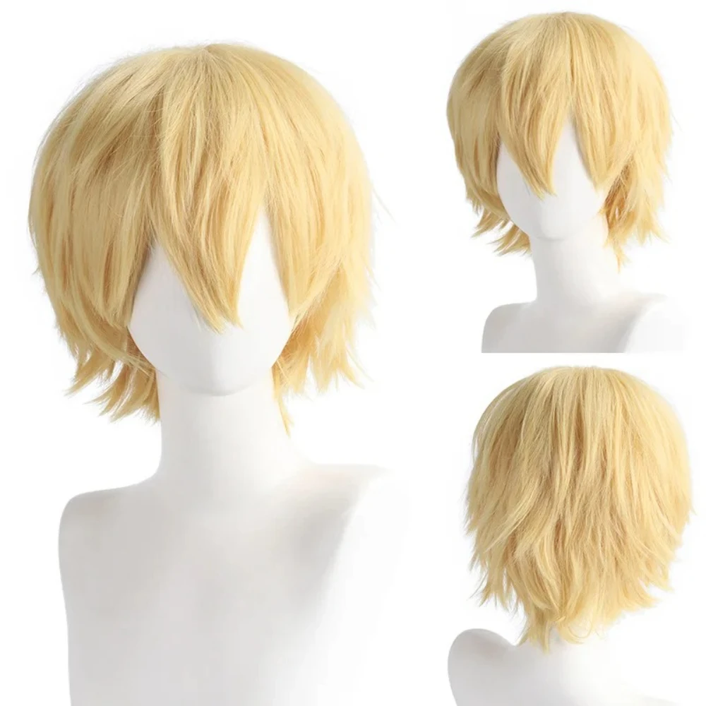 

Синтетический парик, парик для косплея, мужские парики для косплея, аниме-игра, комплект париков для косплея, боб, перевернутые короткие волосы, женские вечерние, 30 см