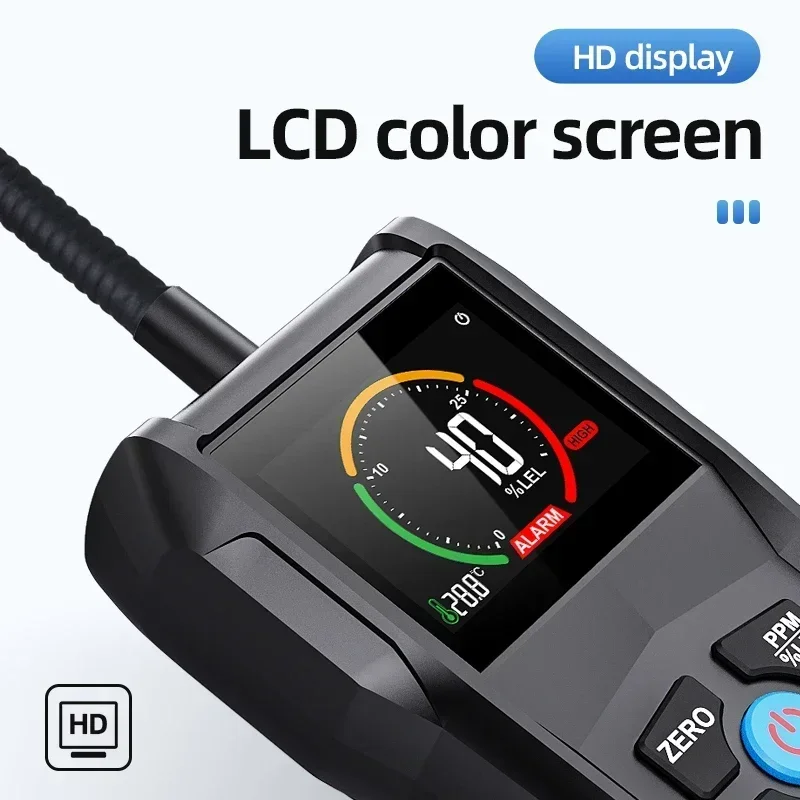 Brandbaar Gas Analyzer CGD02A Luchtkwaliteit Monitor Lek Locatie Tester Concentratie Meter Smart Sensor Gaslek Detector