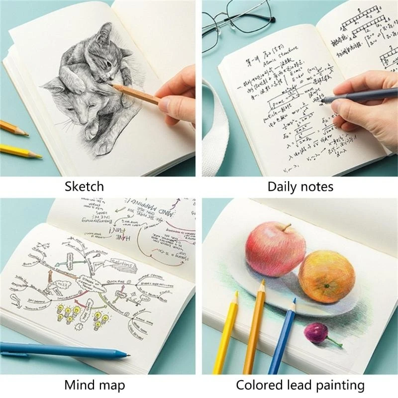 090F Толстый альбом для рисования для рисования, 368 -страниц толщиной блокнот журнала журнала.