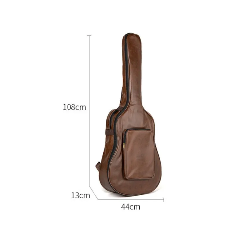 Classical 40/41 Inch Waterproof Thickened PU Leather Guitar Backpack Carrying Bag Guitarra Case Musical Instrument Accessories