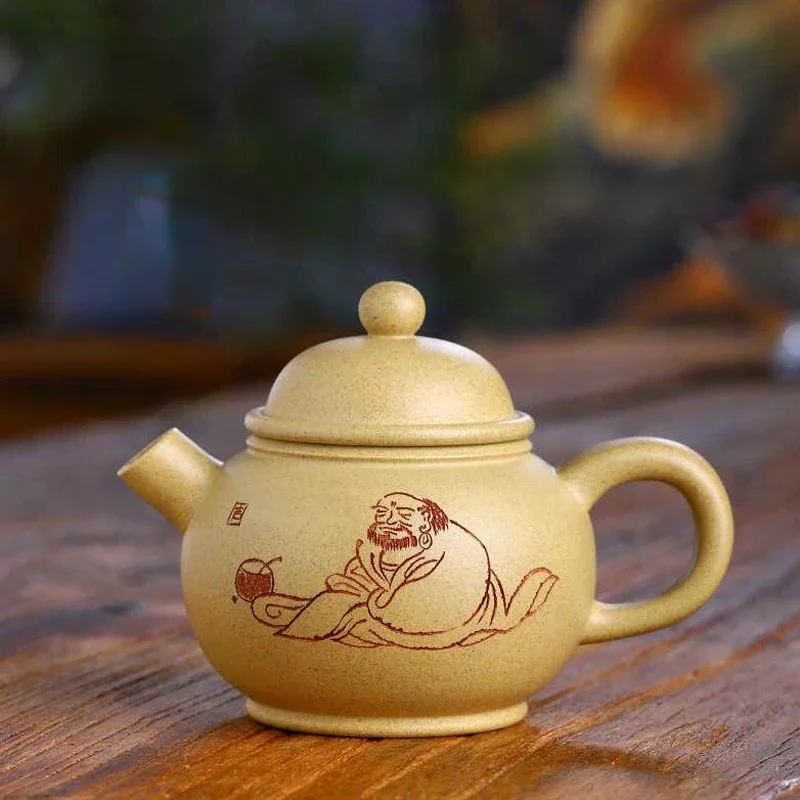 220ml Yixing Purple Clay Teapots Authentic Dahongpao Xishi Tea Pot Ball Hole Filter Kettle Handmade Boutique Zisha Tea