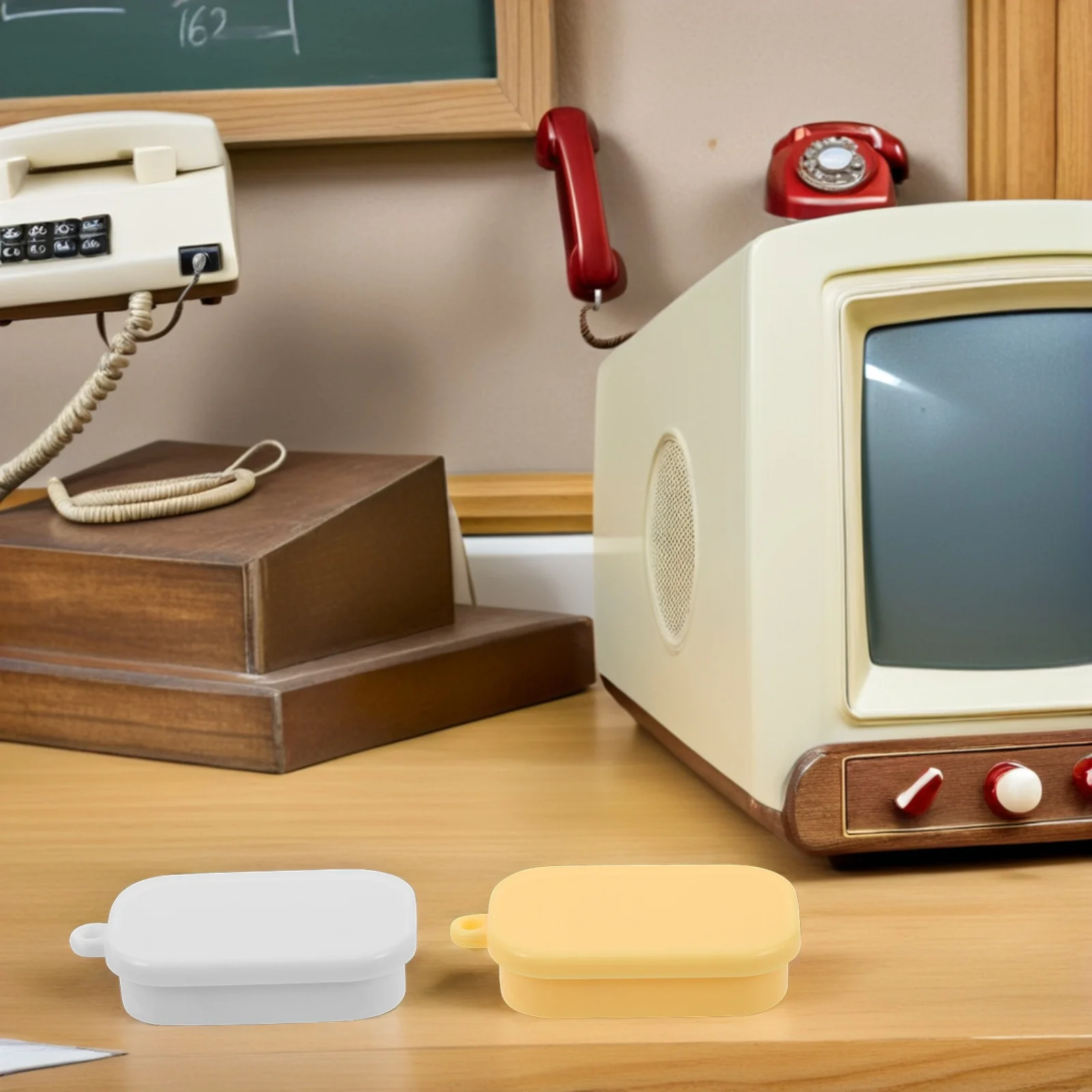 50 szt. Pojemniki na przekąski Mini Symulowane Pudełka na Lunch Podzielone Pojemniki na Sałatkę Jedzenie Kuchenne Akcesoria do Zabawy na Imprezę Zabawki dla Dzieci