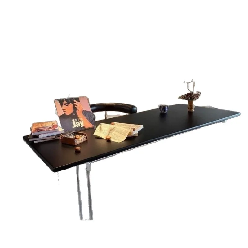 Solid wood desk, stainless steel bracket retro old study computer table medieval work table