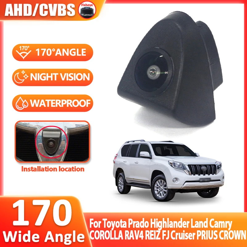 

New! AHD Car Front View Camera For Toyota FJ Cruiser Avensis T25 T27 Hilux Corolla Yaris Prado 150 IQ Proace Camry Atoto Rav4