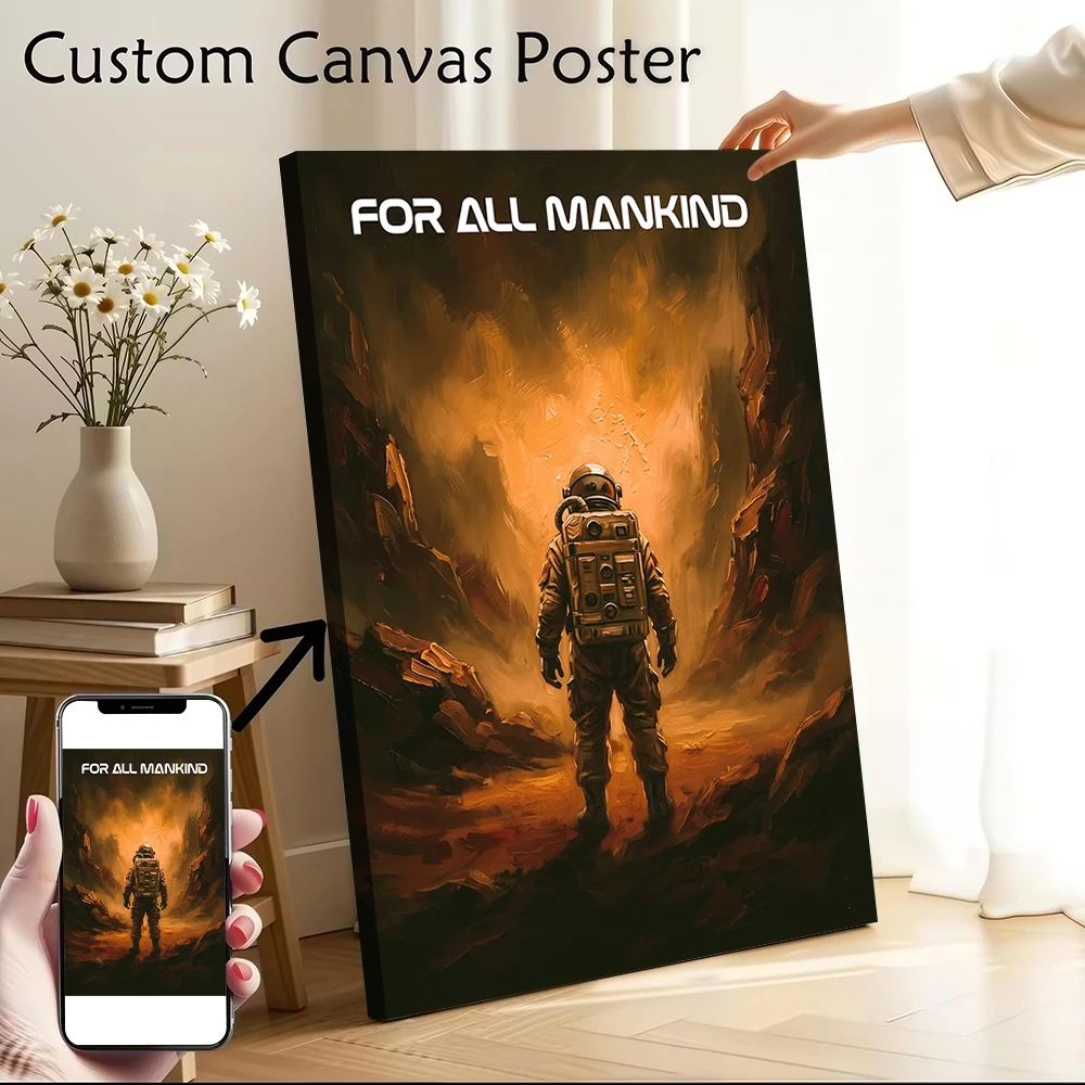 For All Mankind Tv Show Poster Customizable Printed Canvas Painting for Pictures Wall Art Living Room Decorations Bathroom Decor