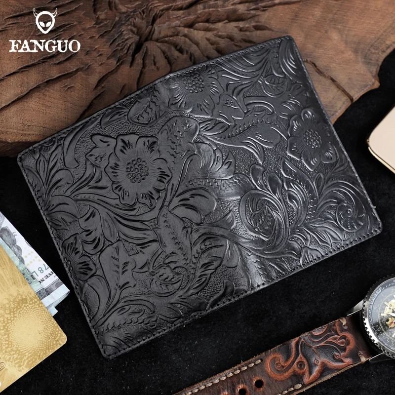 Handmade Genuine Leather Card Pouch Casual Credit Card Holder Bag Driver License Slot Coin Purse Slim Cards Pocket Short Wallet