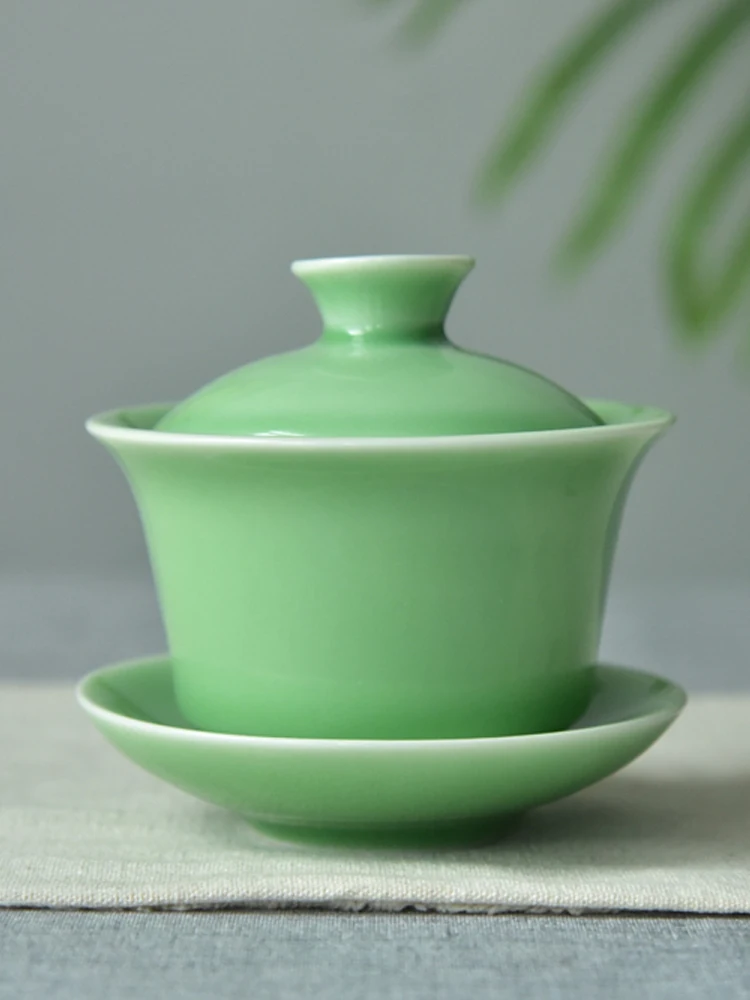

Handmade Cerc Tea Set Gongfu Tea Cup Brewing Bowl Large Size Blue Porcelain Home Use Tee Elements Bowl 40ml